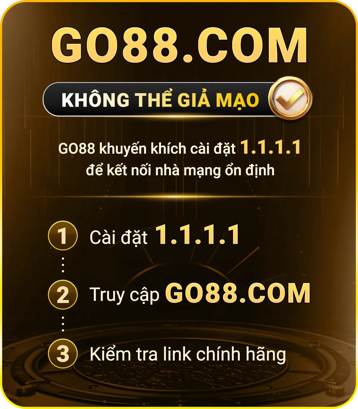Giải pháp an toàn khi sử dụng 1.1.1.1 để truy cập Go88